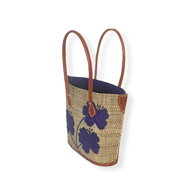 Rina Flower Vine (Tan/Blue)