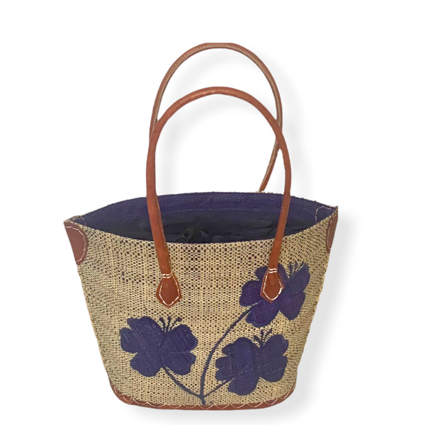 Rina Flower Vine (Tan/Blue)