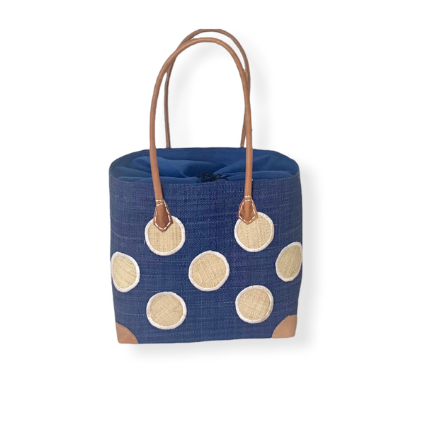 Mamy Polka Dots (Blue/Tan)