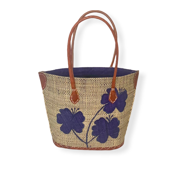 Rina Flower Vine (Tan/Blue)