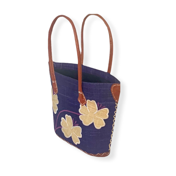 Rina Flower Vine (Blue/ Tan )