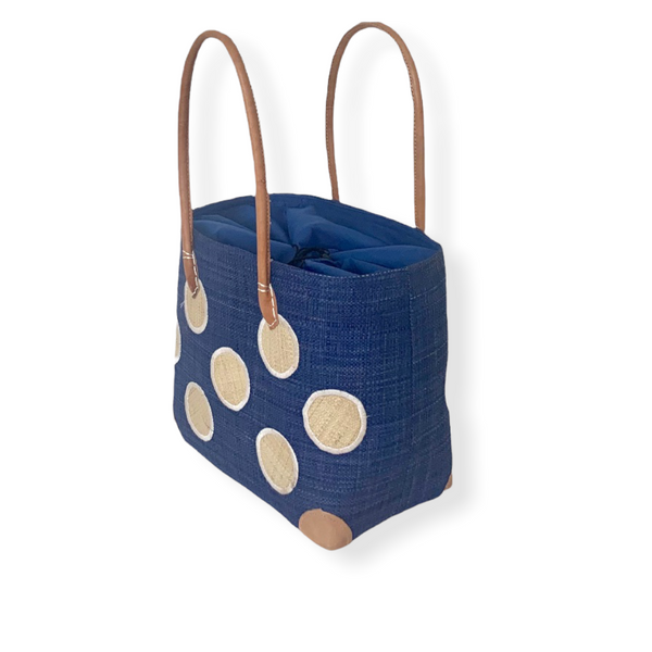 Mamy Polka Dots (Blue/Tan)